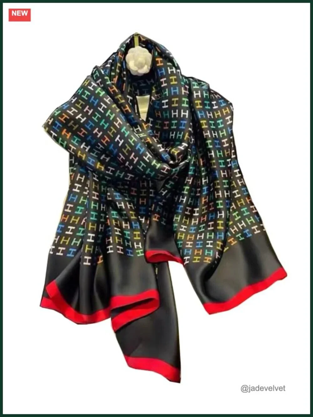 Silk Feel Scarf Long Shawl Wrap Women Satin Fashion Scarf Luxury Vacation